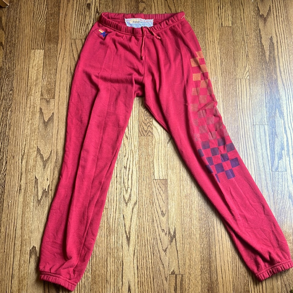 Aviator Nation sweatpants size medium red
